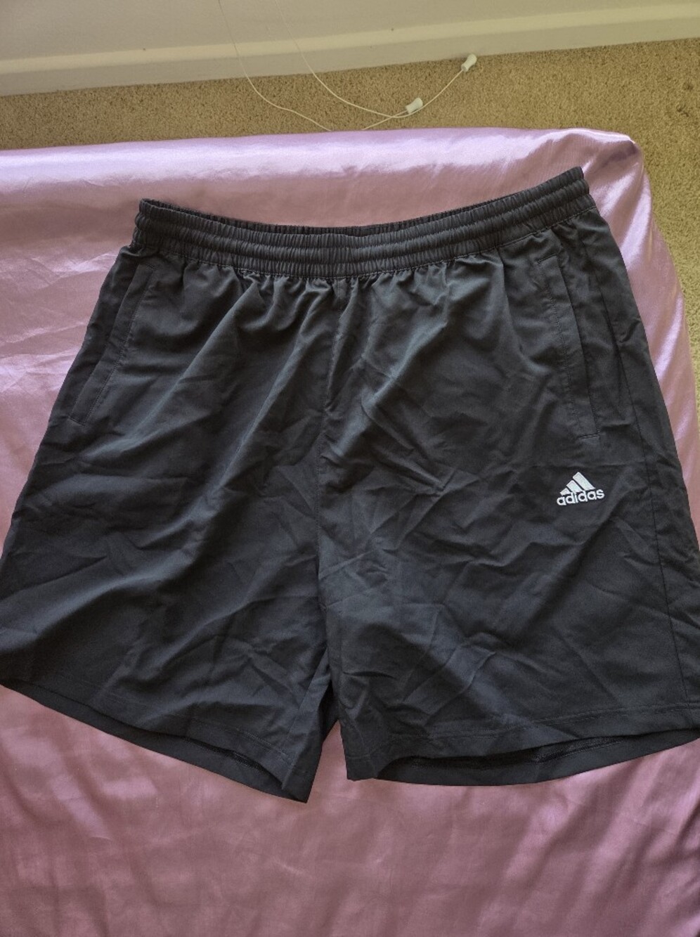 Like New adidas Men’s Black Athletic Shorts with side pockets - Size XL